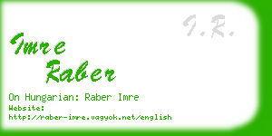 imre raber business card